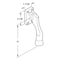 Prime-Line Door Holder, 4 in. Drop Down, Cast Iron, Aluminum Painted Color, Gray Rubber Foot (Single Pack) 658-1013 - alternate 2